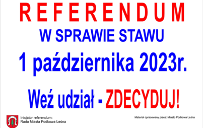 Zdjęcie do Referendum w sprawie stawu 1 października 2023 r.