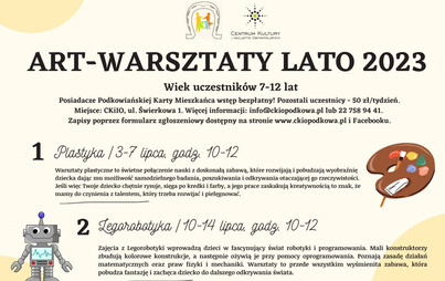 Zdjęcie do ART-WARSZTATY LATO 2023
